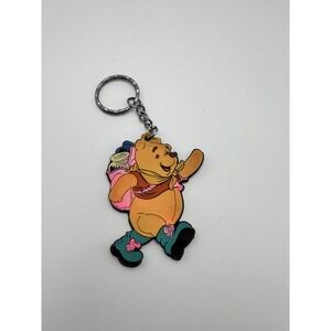 Vintage Old Winnie The Pooh Rubber‎ Keychain Keyring